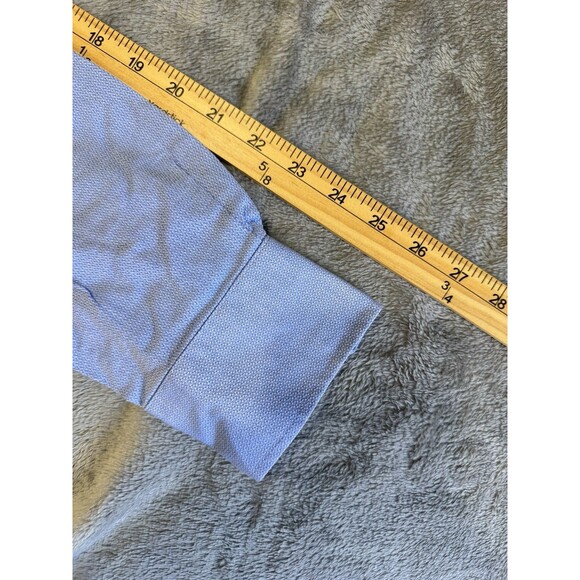 Bruun Stengade Slim Fit Blue Button Down Shirt 17 1/2 - Picture 8 of 10